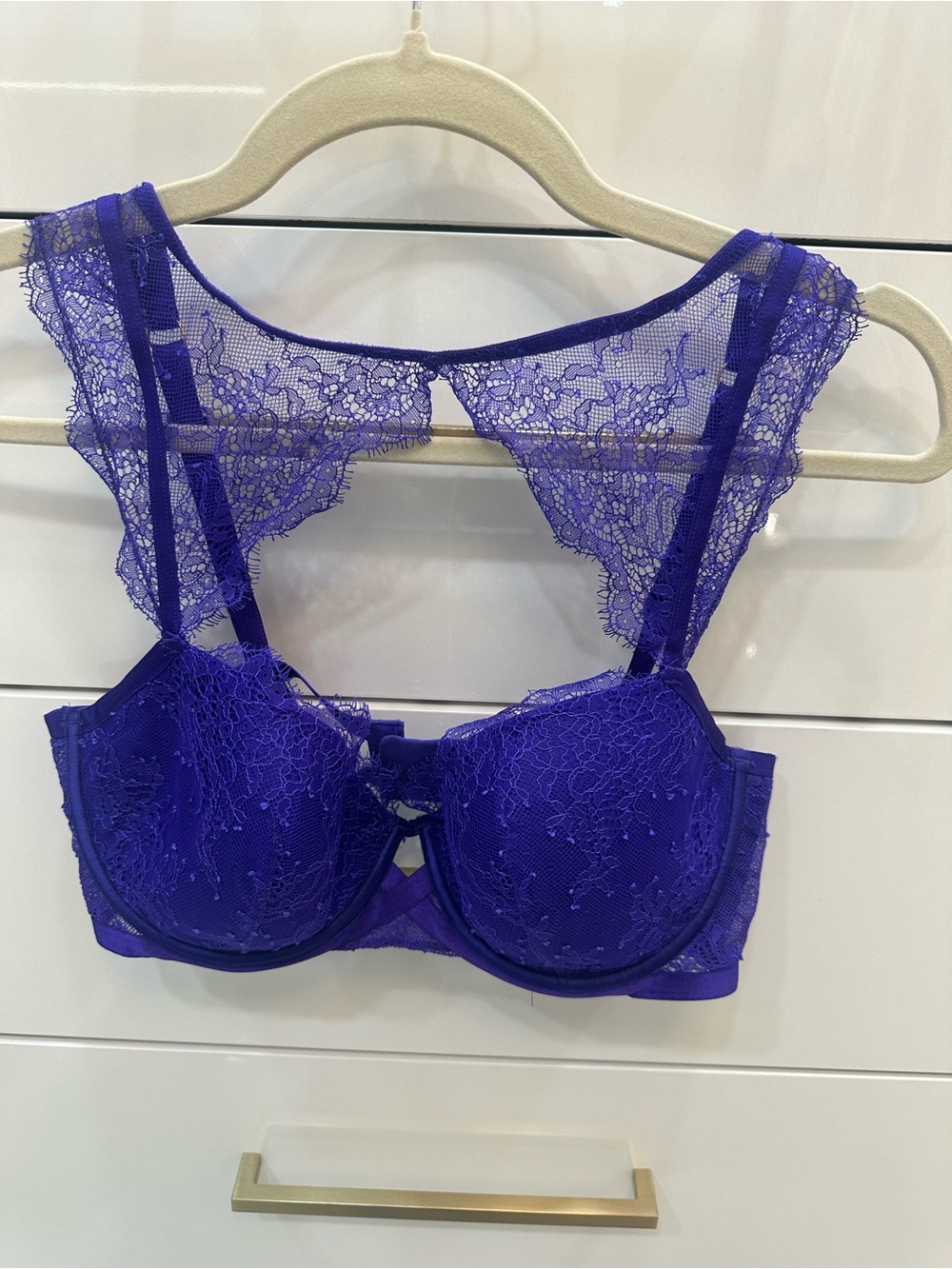 Victoria's Secret Lace Balconette Bra in Deep Purple Very Sexy Size 36D
